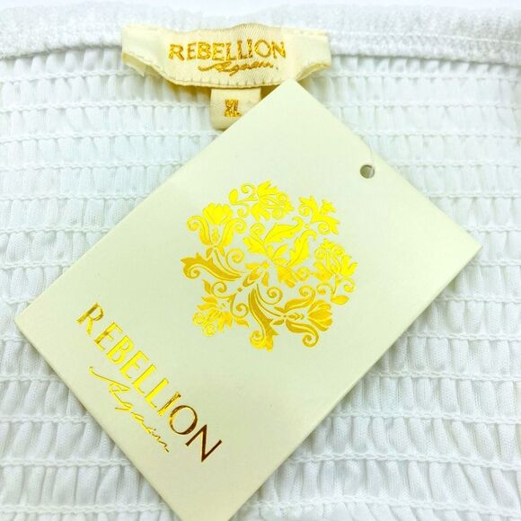 Rebellion Again White Lace Embroidered Maxi Dres XL - Picture 10 of 10